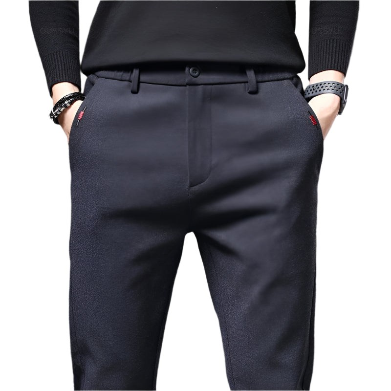 Slim fit-bukser i bomull for menn