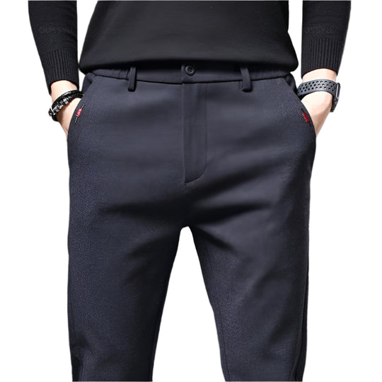 Slim fit-bukser i bomull for menn