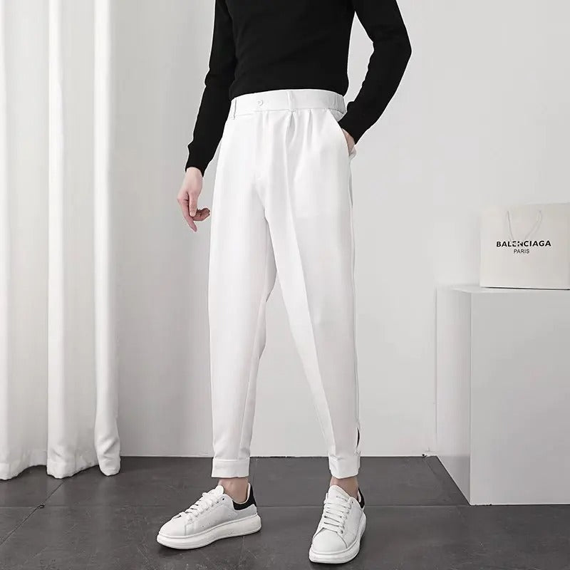 Pleated Tapered Blazer-bukse for menn