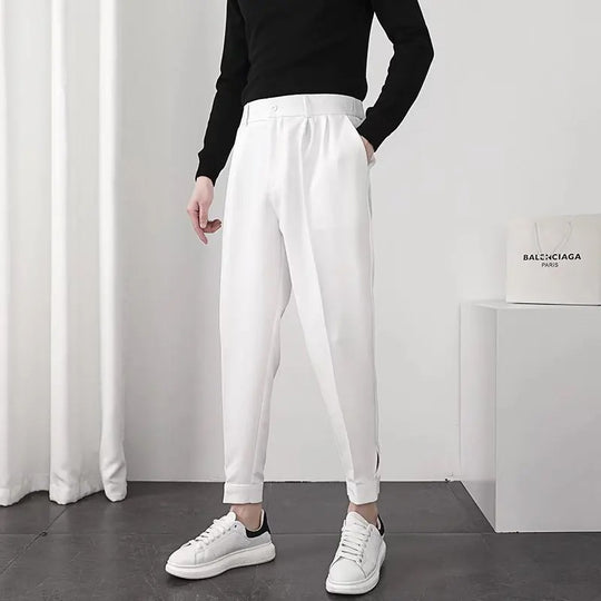 Pleated Tapered Blazer-bukse for menn