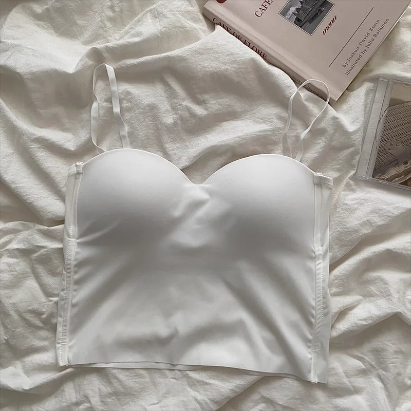 Ensfarget cropped camisole for kvinner