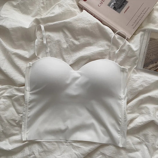 Ensfarget cropped camisole for kvinner