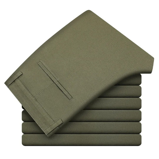 Slim fit bomullsbukser for menn