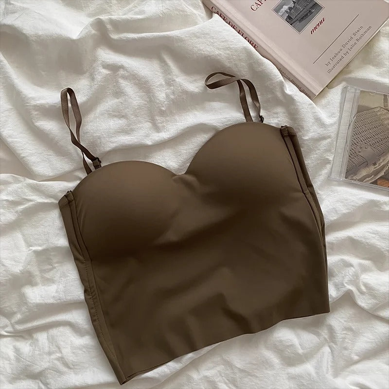 Ensfarget cropped camisole for kvinner