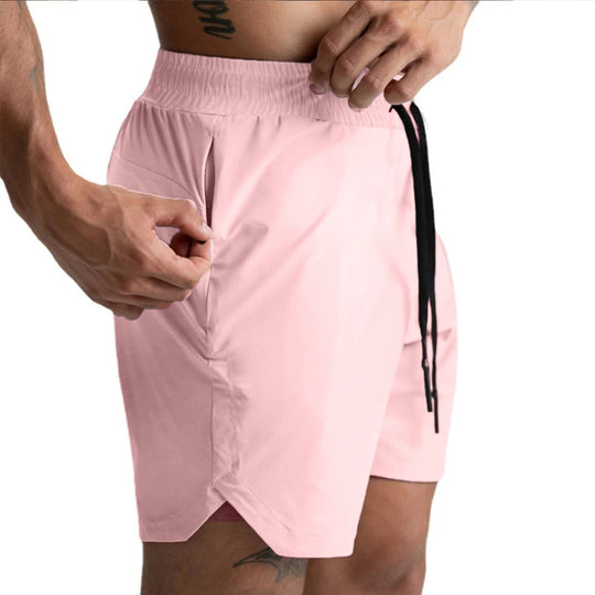 Herre shorts i hurtigtørkende sportstoff