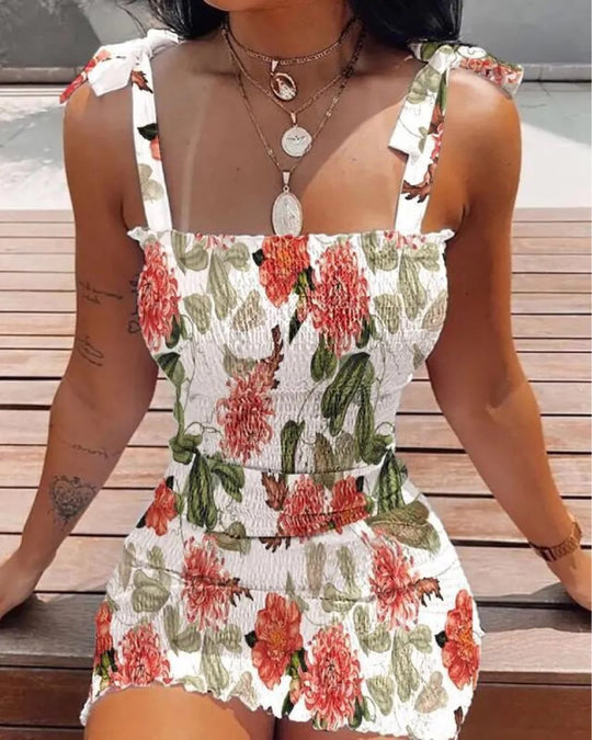 Dame off-shoulder sheath mini strandkjole