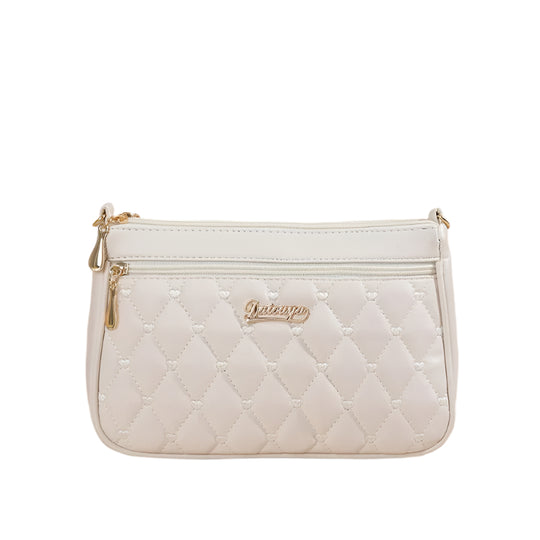 Brodert crossbody-veske i PU-lær for kvinner