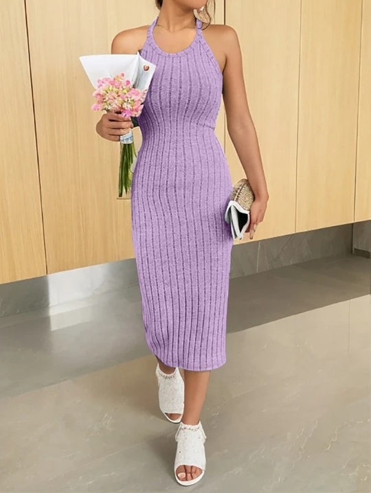 Halterneck-kjole i bodycon-stil til kvinner