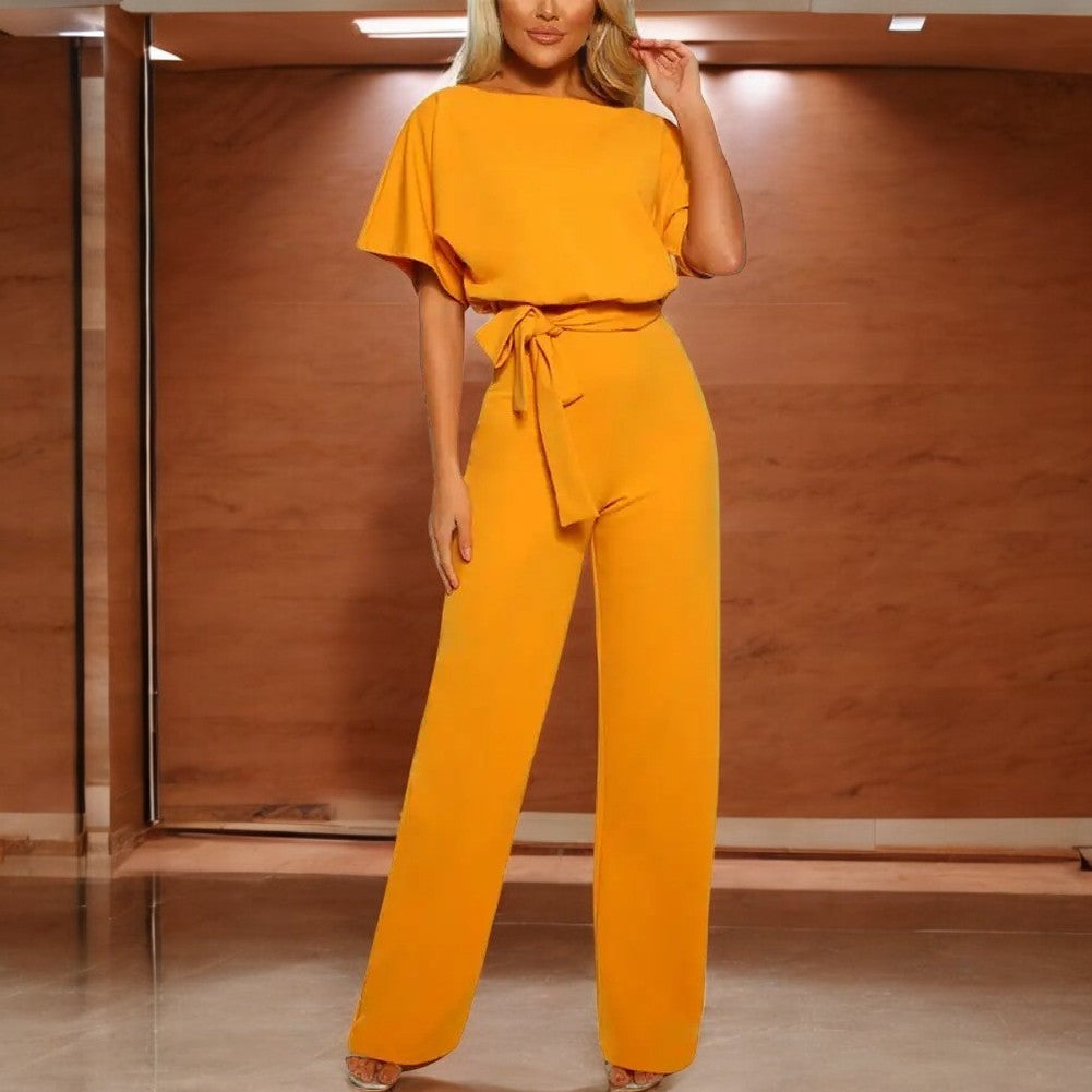 Tight midje slank jumpsuit for kvinner