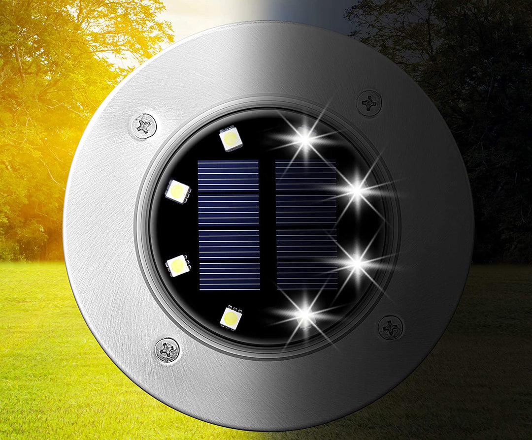 LED solcelledrevne disklys