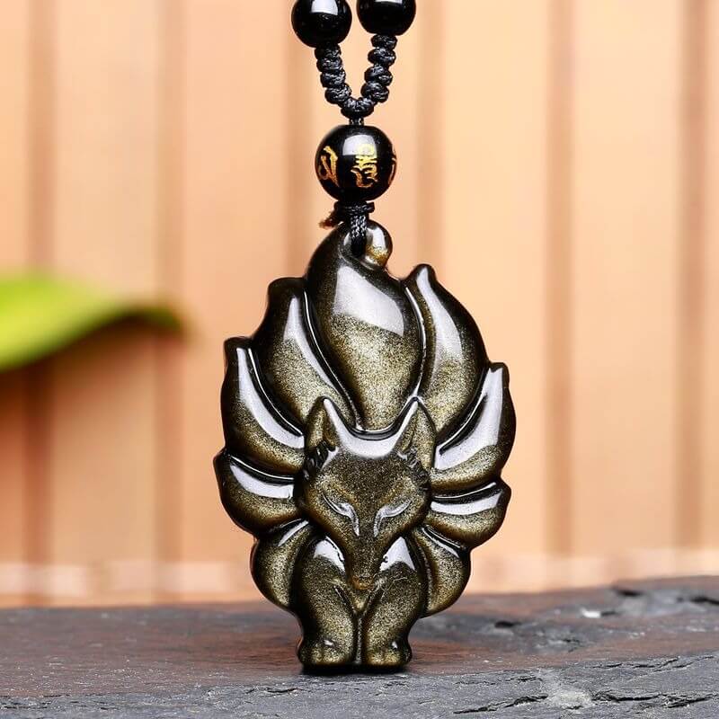 Obsidian Fox Ånd Amulet