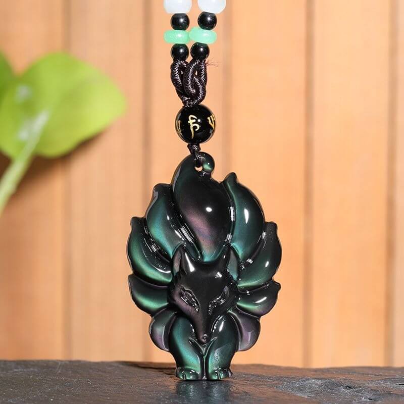 Obsidian Fox Ånd Amulet