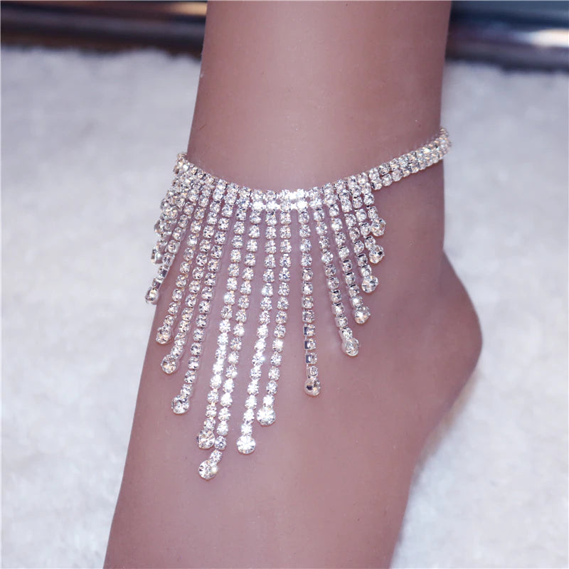 Dame Rhinestone dusk anklet