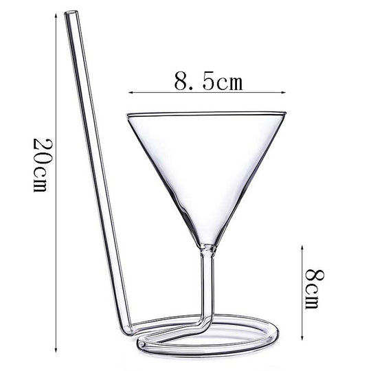 Spiral Straw Cocktail Glass