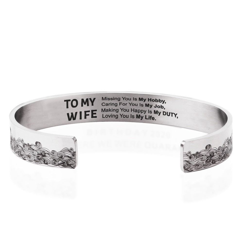 Til min kone, Savner You Is My Hobby Cuff-armbånd