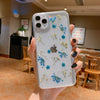 Presset Blomster Gjennomsiktig iPhone-etui