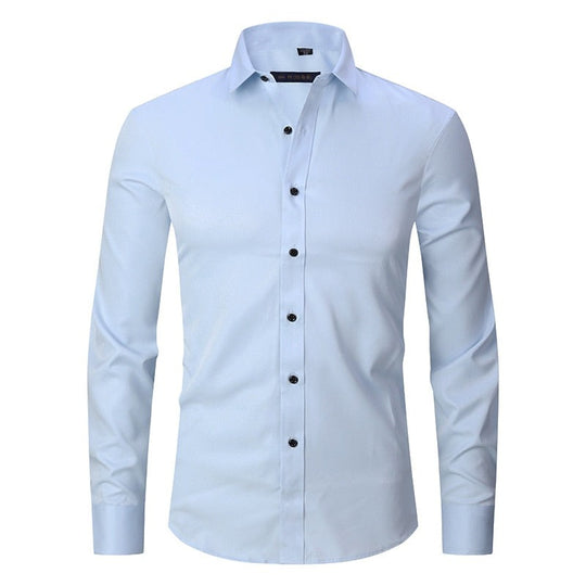 Anti-rynke Slim Fit skjorte for menn