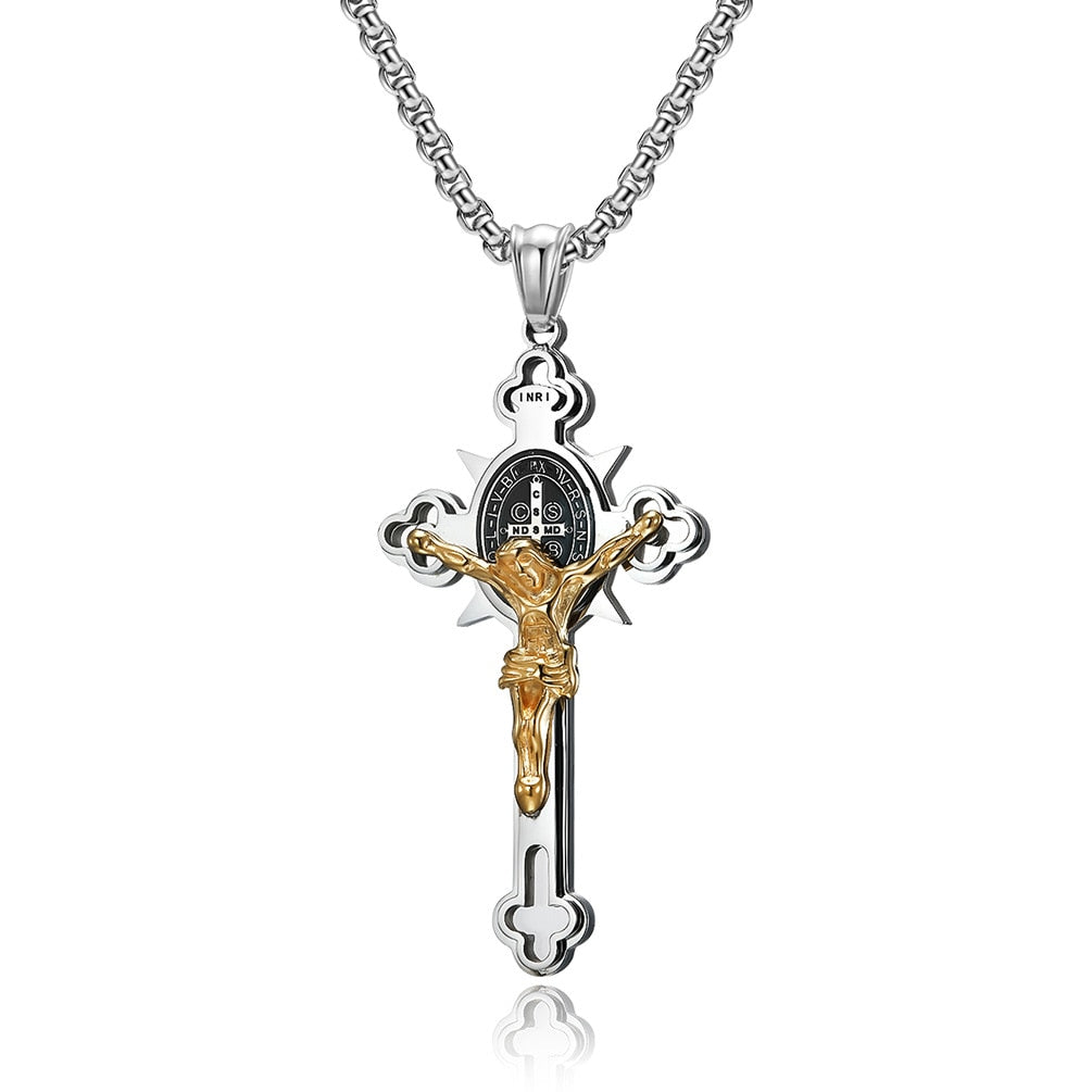 St. Benedict Medaljekrusifiks Halskjede