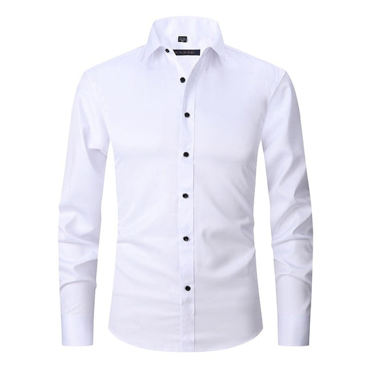 Anti-rynke Slim Fit skjorte for menn