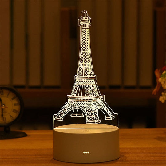 Eiffeltårnet 3D Illusion Lampe