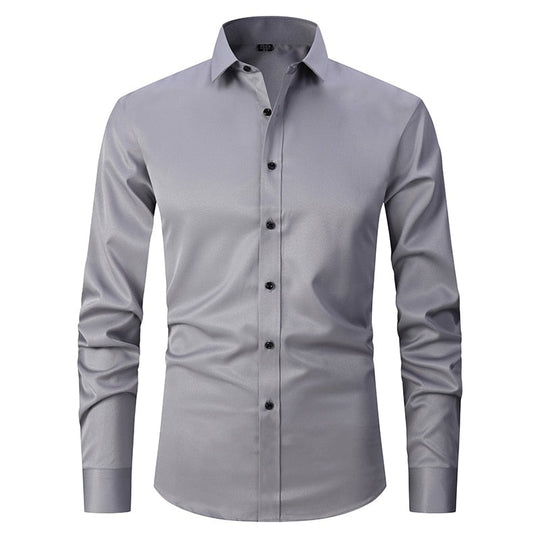 Anti-rynke Slim Fit skjorte for menn