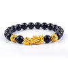 Svart Obisidian Feng Shui Armbånd