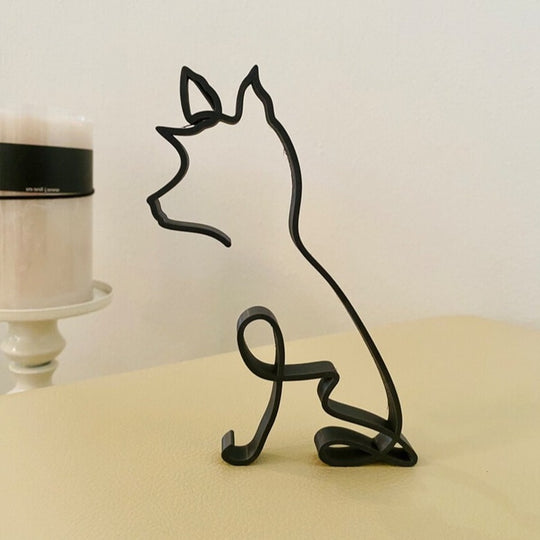 Minimalistisk hundekunstskulptur