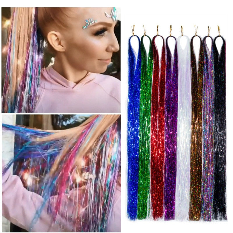 Sparkle Tinsel Silk Hair Extension