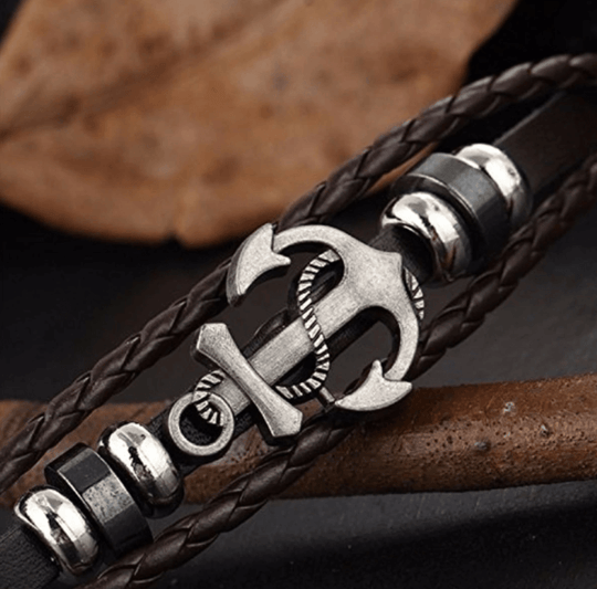 Anchor Leather Armbånd