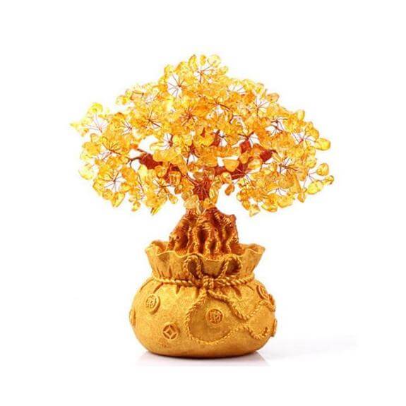 Citrine Money Tree Gemstone Ornament
