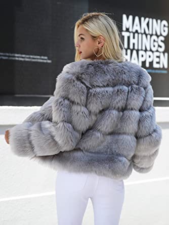 Faux Fur Coat For Kvinner