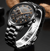 Armbåndsur i svart stål