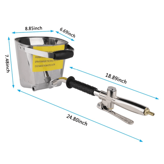 Spraypistol for mørtel