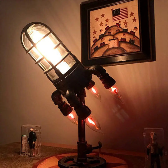 Steampunk rakettlampe