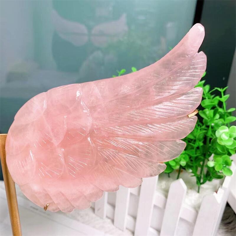Rose Quartz Angel Wings Dekor