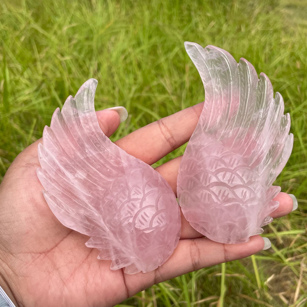 Rose Quartz Angel Wings Dekor